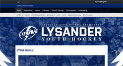 Desktop Screenshot of lysanderhockey.com